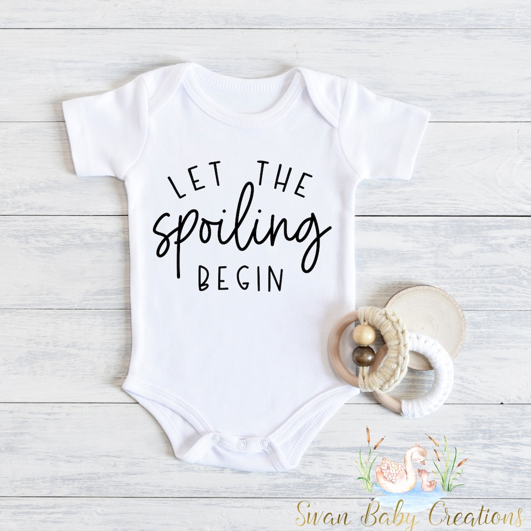 Let the Spoiling Begin Baby, Cute Baby Bodysuit for Grandparents