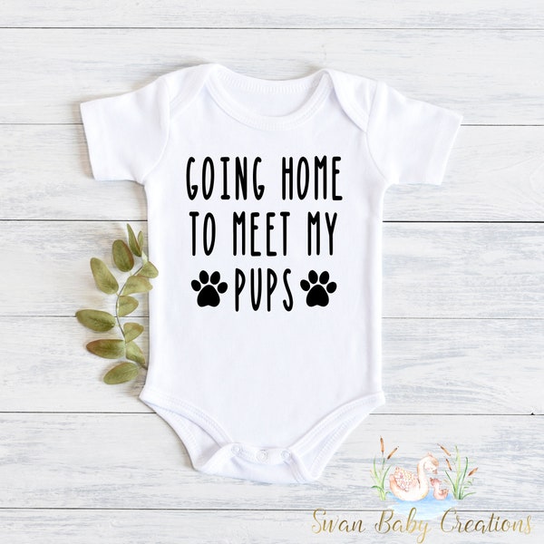 Going Home to Meet My Pups , Pregnancy Announcement, Dog Baby Announcement, Pregnancy Reveal, Coming Soon Animal Lover, Dog Baby Gift