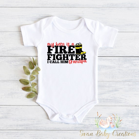 Fire truck baby onesie sale