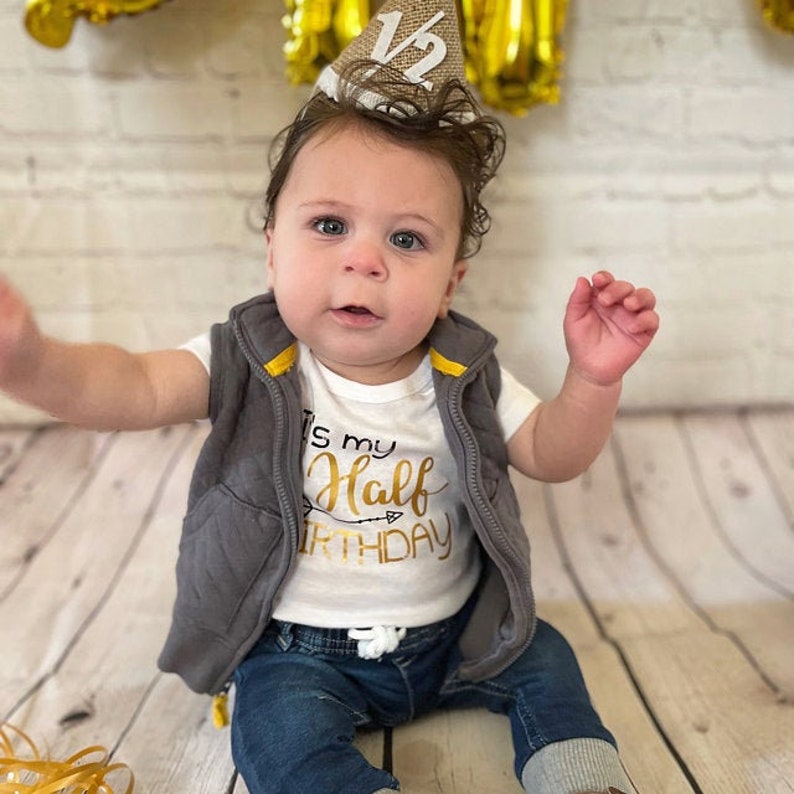 Half Birthday Baby Onesie It's My Half Birthday Onesie Etsy