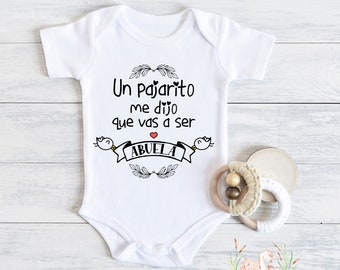 Un pajarito me dijo que vas a ser Abuela, Hello Abuela , Spanish Pregnancy  Announcement, Grandparents Espanol Reveal, Pregnancy Reveal