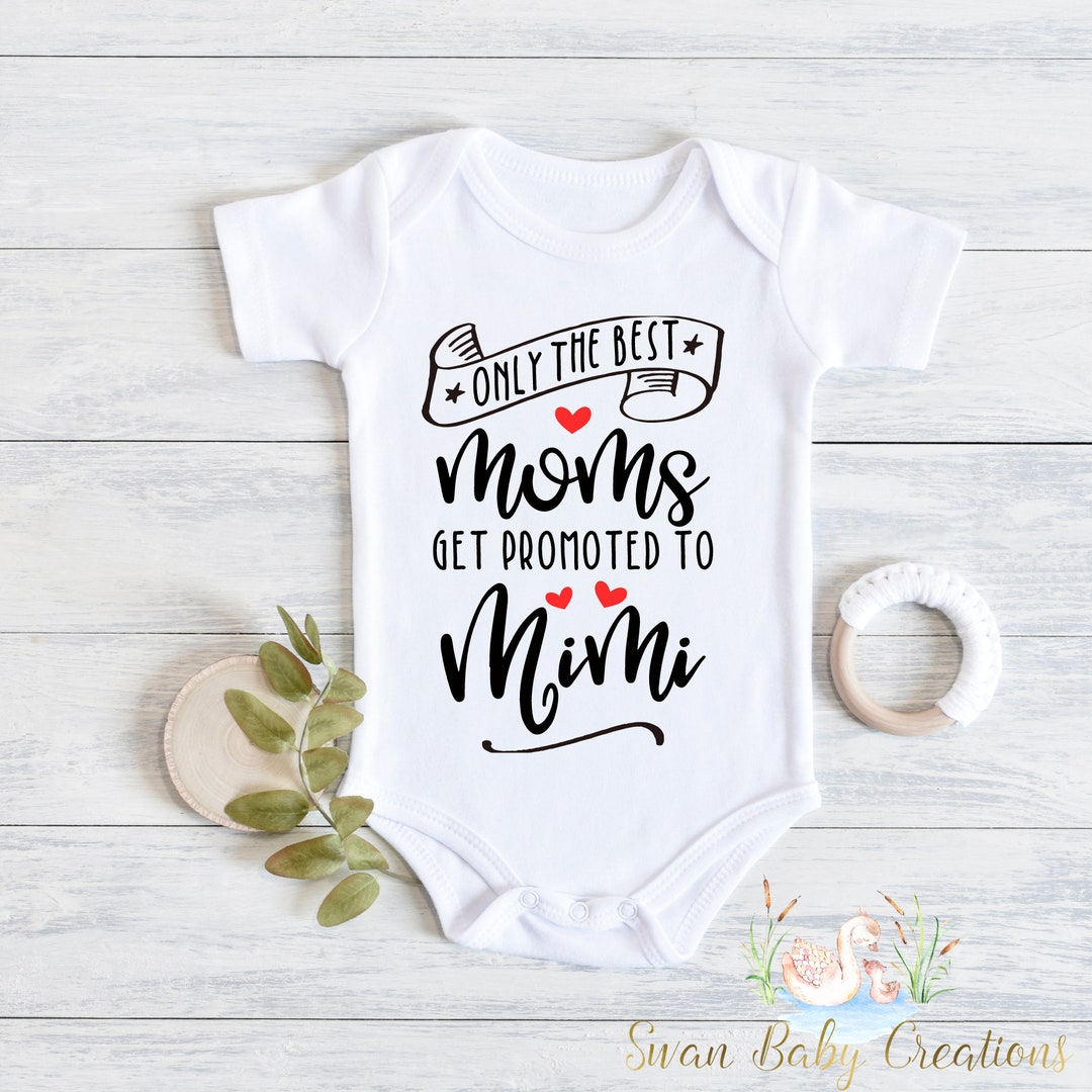 The Best Moms Get Promoted to Mimi Pregnancy Announcement - Etsy