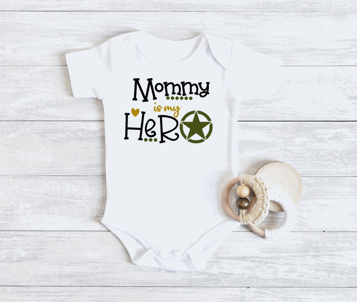 Mommy is My Hero Onesie Girls Army Shirt Girls Army Baby Etsy
