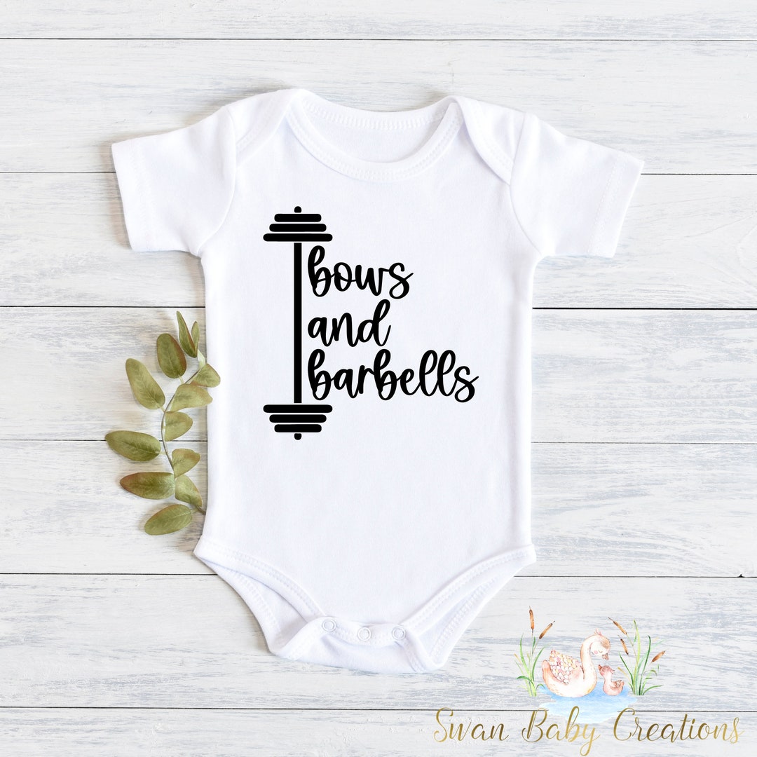 Bows and Barbells, Daddy's Mommy's Future Workout Buddy Infant Outfit
