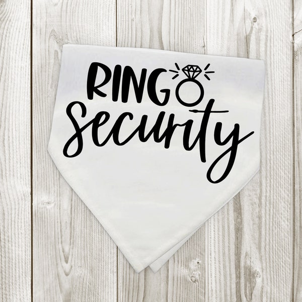 Ring security dog bandana, Ring security pet bandana, Ring security, Dog ring bearer, Dog ring bearer scarf, Flower Pup, Wedding Crasher