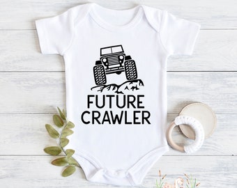 Future Crawler Baby Bodysuit: Funny Jeeper Off Roading Babysuit