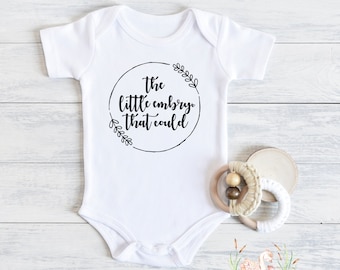 IVF Baby Announcement Bodysuit: Little Embryo Miracle Outfit