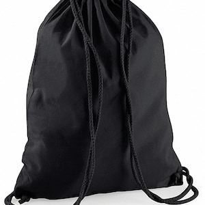 Turnbeutel Baumwolle zum Bedrucken, gymsack, Sporttasche einfarbig, 100 % Baumwolle, viele verschiedene Farben Bild 1