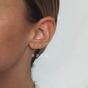 6mm Tiny Hoops Earrings / 18 or 22 gauge / 14k yellow or rose gold fill, sterling silver, SS fill / nose septum / minimalist modern dainty