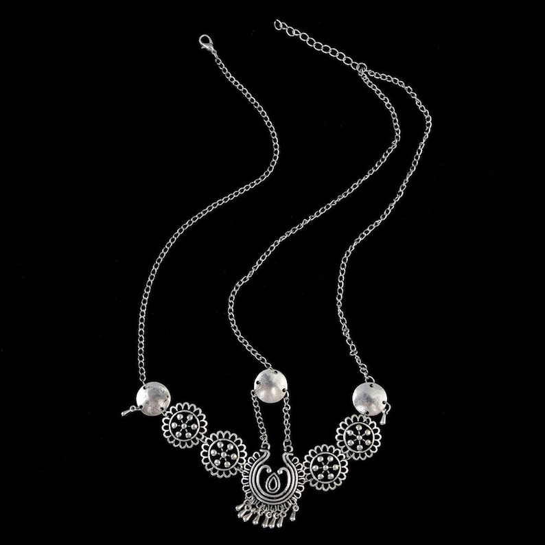 Metal Chain Jewelry Headband Silver Hair Band Tassel