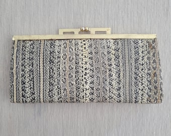 Bolso de mano vintage con estampado de serpiente