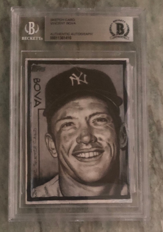Mickey Mantle Original Baseball TOPPS ART Sketch Card 1/1 - by Vincent Bova Authentic - Etsy Mickey Mantle Original Baseball TOPPS ART Sketch Card 1/1 - by Vincent Bova Authentic - Etsy