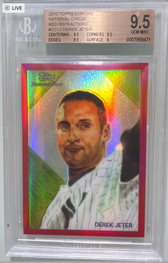 Derek Jeter 2010 Topps Chrome National Chicle - RED Refractor /25 BGS 9.5  RARE - Etsy