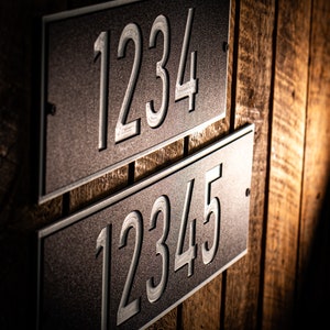 Horizontal House Numbers Address Sign