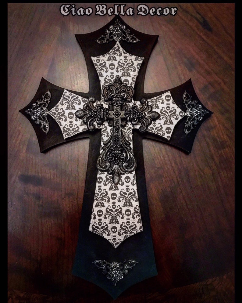 Wall Decor Cross Crosses Gothic Skulls Skull Scull