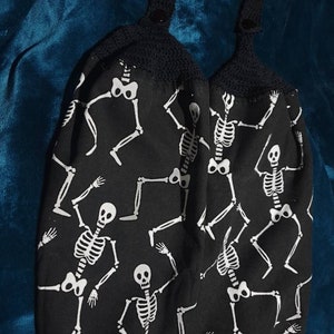 Voatok Dark Memento Mori The Undead Gothic Macabre Art Kitchen Towels Dish  Towels Set of 4,Gothic Skull Halloween Kitchen Hand Towels,Skull Lovers
