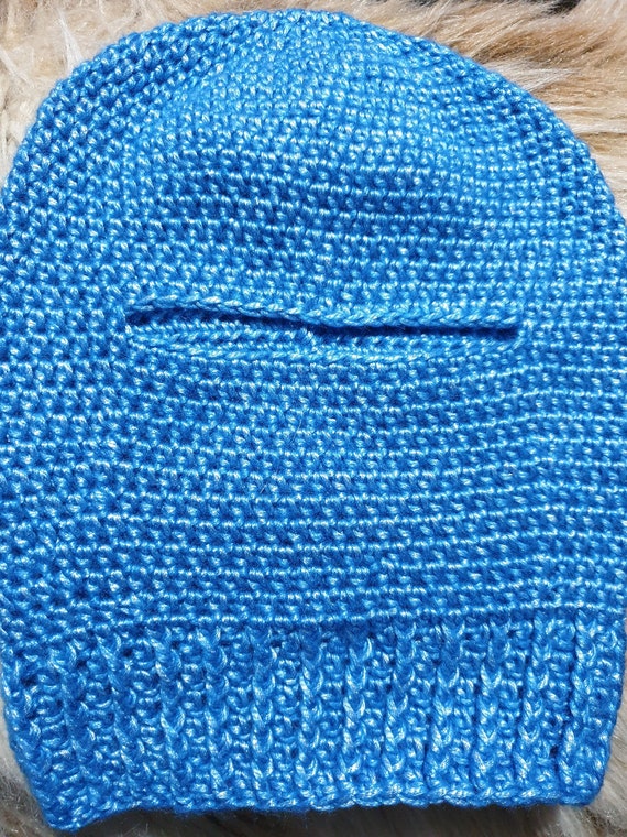 Stylish, Unisex, Hand Crocheted, Gorgeous Sky Blue Ski Mask or