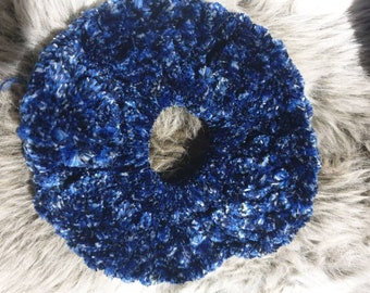 Luxurious and Soft, Handmade Velveteen Variegated Navy Blue  display picture 1