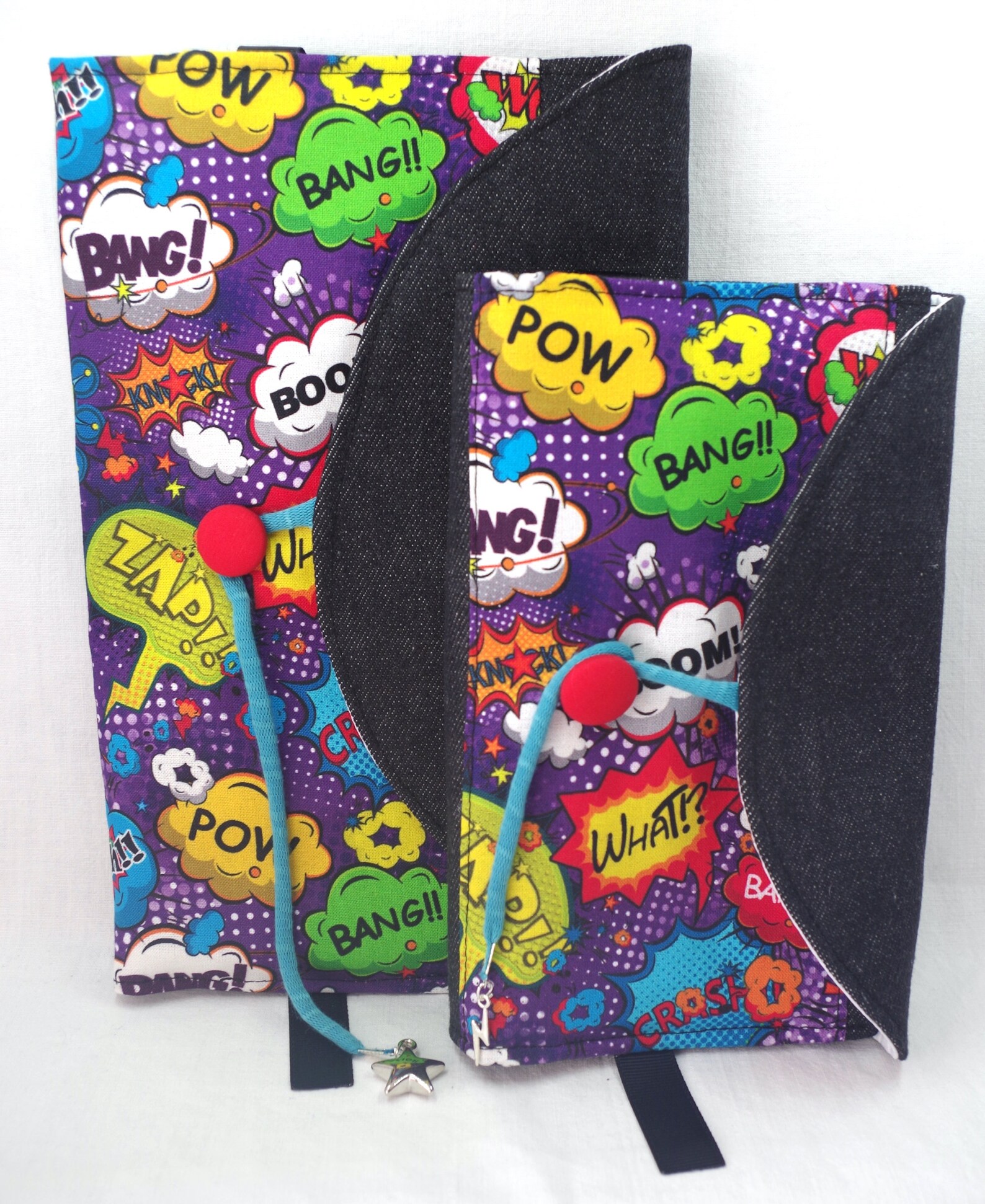 Book protector book cover case protects book with bookmark Etsy