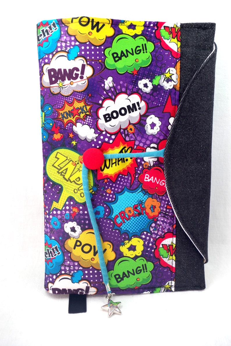 Book protector book cover case protects book with bookmark Etsy