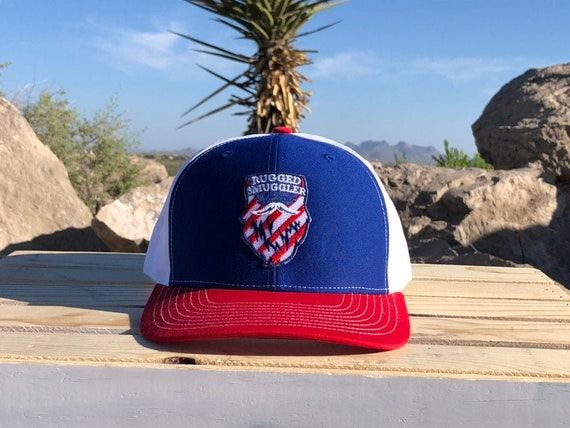 red white and blue baseball hats