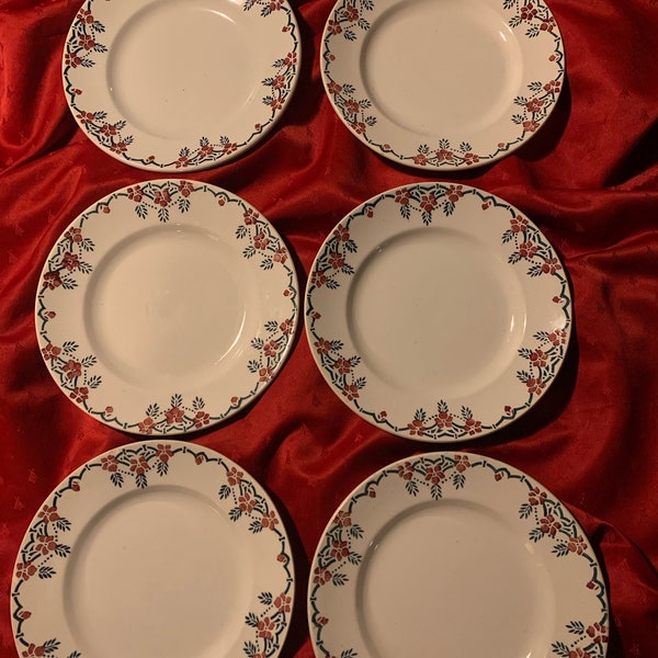 Lot de 6 assiettes plates