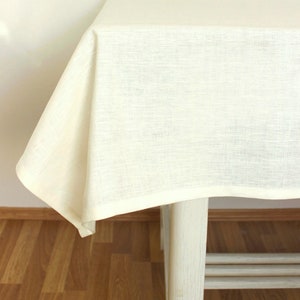 Linen tablecloth square, rectangular,Linen home decor, Natural Linen tablecloth,Custom size linen tablecloth image 4