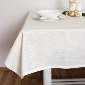 Linen tablecloth square, rectangular,Linen home decor, Natural Linen tablecloth,Custom size linen tablecloth image 2