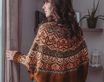 Cottage Swoncho - PDF Knitting Pattern