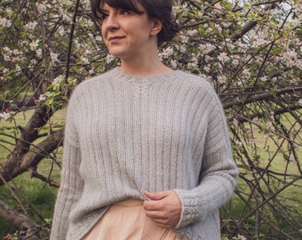 STOOK - PDF knitting pattern- sweater pattern - jumper pattern - pullover pattern - knit pattern - top down sweater pattern - DK pattern