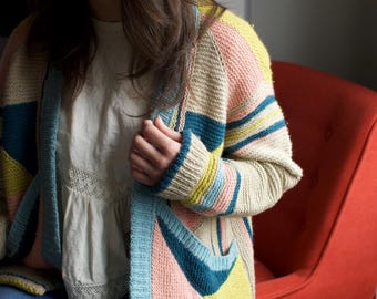 Olga's Jacket - PDF Knitting Pattern - sweater pattern - cardigan pattern - knitting tutorial