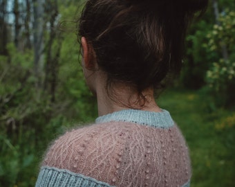 KNITTING PATTERN - Dear Vera Blouse - lace knitting, cable knitting, sweater pattern, pdf pattern, jumper pattern, pullover pattern