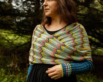 PDF KNITTING PATTERN - Foxy Sweater Scarf - knit pattern - scarf knitting - sweater knitting - easy knitting pattern