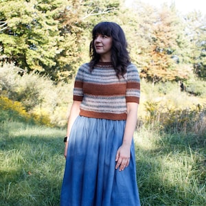 PDF Knitting Pattern - Brick Lane Sweater - Yoke Sweater - Sweater Pattern - Fair Isle Knitting Pattern - Jumper Pattern - Pullover Pattern