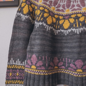 KNITTING PATTERN - Here Comes The Sun Sweater - PDF knitting pattern - yoke sweater - fair isle - colorwork - stranded knitting - knitting