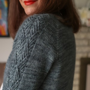 KNITTING PATTERN - Long Distance Cardigan PDF Knitting Pattern - Cable Knitting Pattern - Jumper Pattern - Cardigan Pattern - Textured Knit