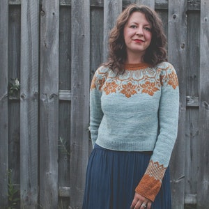 KNITTING PATTERN - Fatherland sweater - PDF knitting pattern - yoke sweater - fair isle - colorwork - jumper pattern - pullover pattern