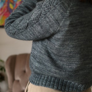 KNITTING PATTERN - Long Distance Cardigan PDF Knitting Pattern - Cable Knitting Pattern - Jumper Pattern - Cardigan Pattern - Textured Knit