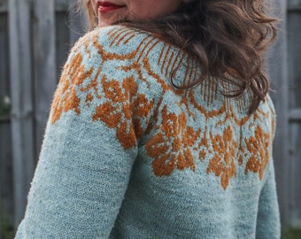 KNITTING PATTERN - Fatherland sweater - PDF knitting pattern - yoke sweater - fair isle - colorwork - jumper pattern - pullover pattern