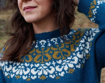Gatekeeper trui - PDF breipatroon - juk trui - fair isle trui - kleurwerk trui - pullover patroon - trui patroon