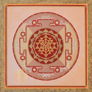 Sri Yantra Mandala - Sri Yantra Art, Yantra Mandala, Yoga Art, Sacred Geometry Art, Spiritual Art