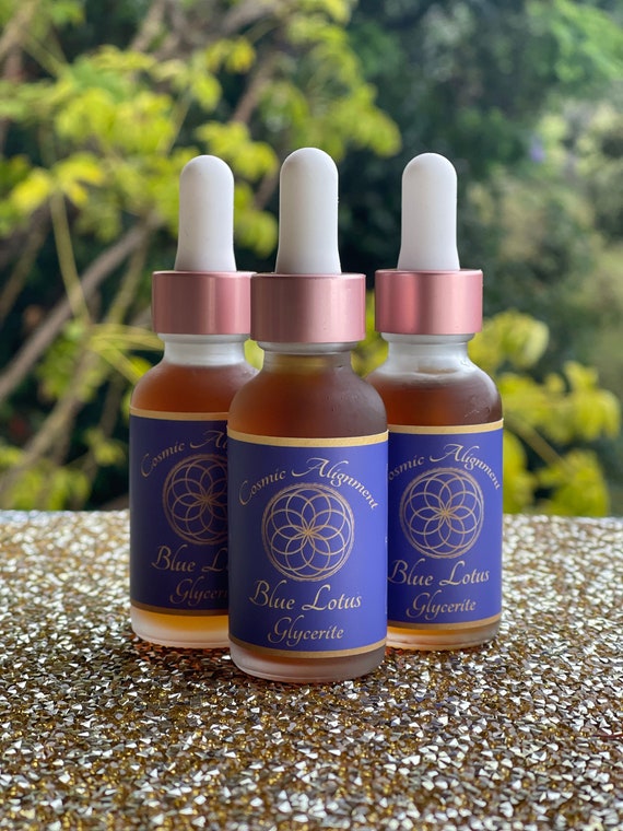 Blue Lotus Glycerite: Organic Alcohol-Free Elixir (1oz)