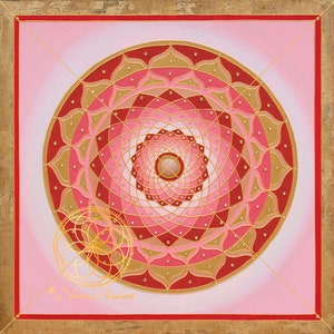 Rose Alchemy Mandala - Rose Art, Rose Mandala, Yoga Art, Sacred Geometry Art, Spiritual Art