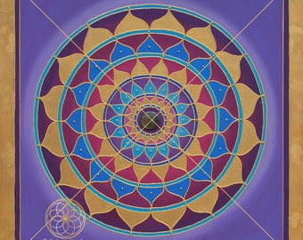 Protection Mandala Art Print: Sacred Geometry, Yoga Decor