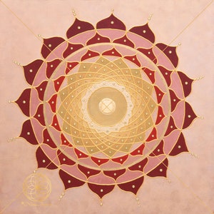 Heart Sutra Mandala - Heart Sutra Art, Mandala, Yoga Art, Sacred Geometry Art, Spiritual Art