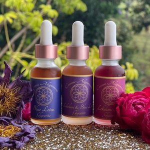 Glycerite Trio ~ Lokelani Rose, Blue Lotus & Lokelani/BlueLotus
