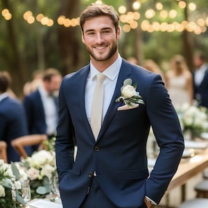 Men&#39;s Tailored Suit Gift Set: Wedding Groom Outfit
