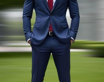 Navy Blue Men’s Suit | Formal Wedding Suit | Groom & Groomsmen Attire