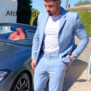 Costomizable sky blue 2 pc suit in primiyam Tailored to perfection for your unique style suit men dusty purpal suit formal suit