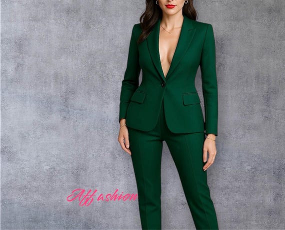 jaylo green dress Dark green linen lapel collar blazer dress with light green one side k –  HTKD Apparels Private Limited main image 0